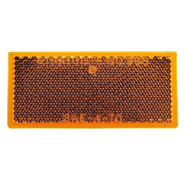 Amber Lens 318 Length x 138 Width Rectangular Without Housing Adhesive Backing, Peterson Manufacturing, Mfr#: V483A